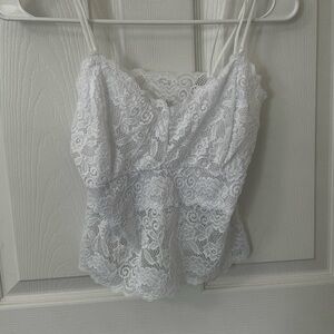 White Lace Camisole Top